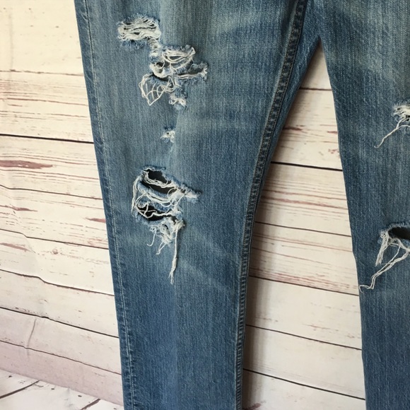 Levi 514 Mens Slim Straight Blue Jeans 34x30 - Picture 7 of 8